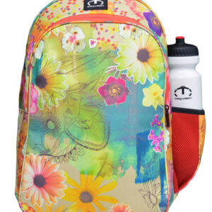 3 IN 1 MULTICOLOR FLOWER SCHOOL TROLLEY BAG [TROLLEY BAG + LUNCH BOX + GEOMETRY POUCH]- CLASS 8 to 10